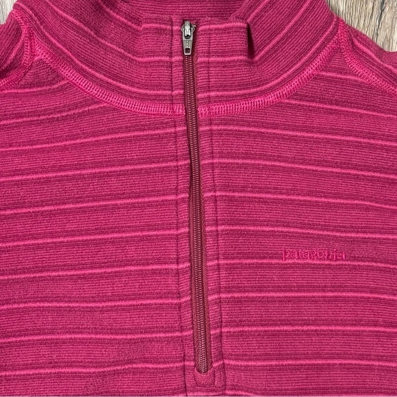 Patagonia Girl's Micro D Zip Neck Fleece Pullover Size XXL Magenta - Picture 3 of 5